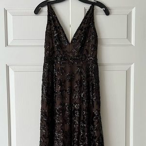 BCBG Maxazria Black Sequin Gown